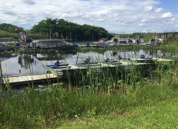 The Flanagan team photo shoot was done at an airboat dock in the Everglades.