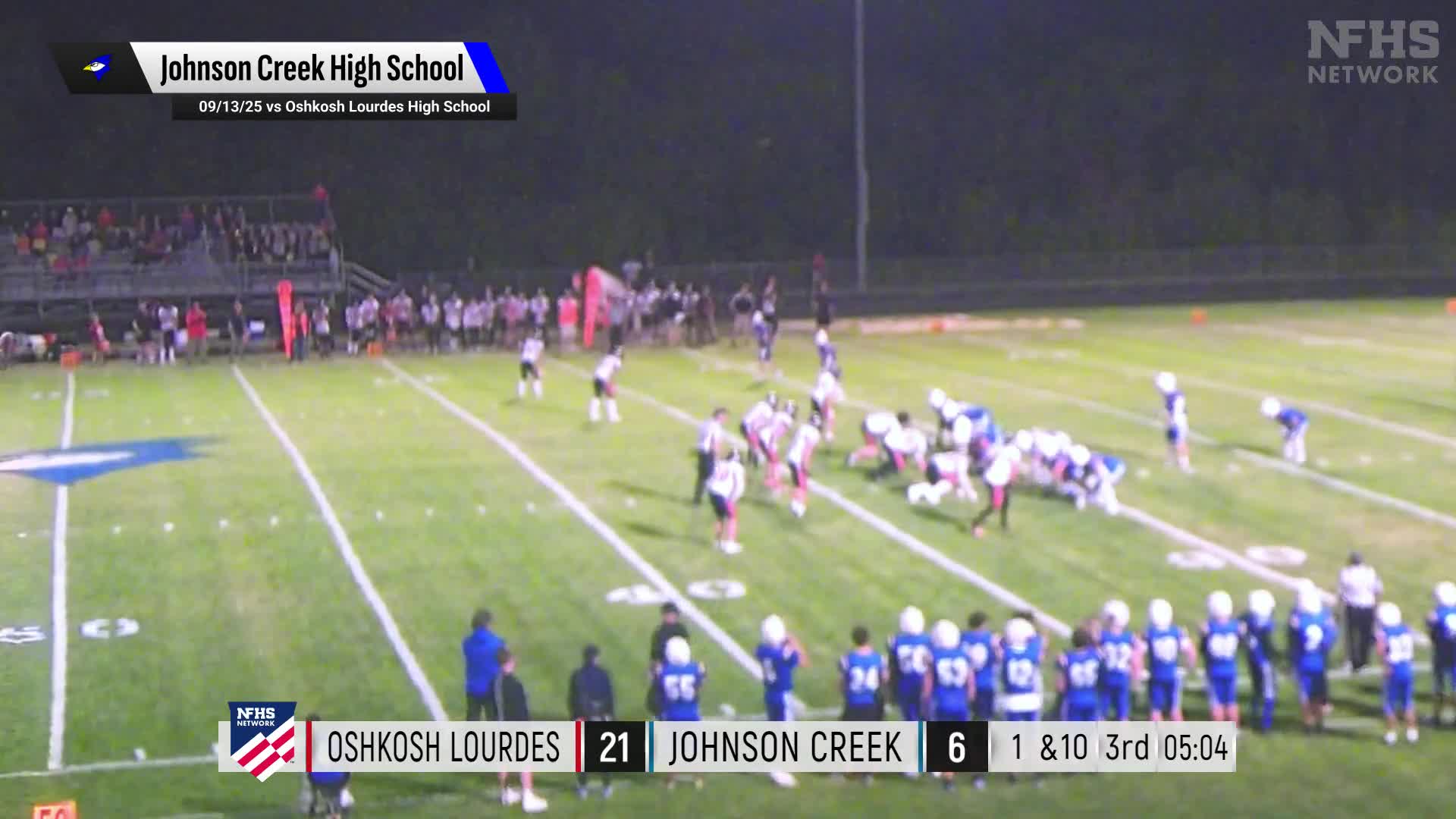 Football Recap: Johnson Creek Piles Up the Points Against Clear Lake