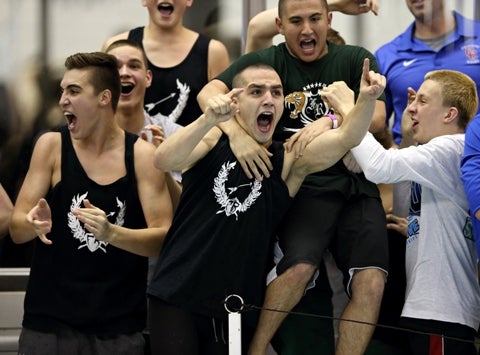 The Fossil Ridge boys swimming team had plenty to celebrate last season, winning the Class 5A state title. The SaberCats are the favorites again in the big-school classification as the regular season hits the homestretch ahead of the May 20-21 championships.