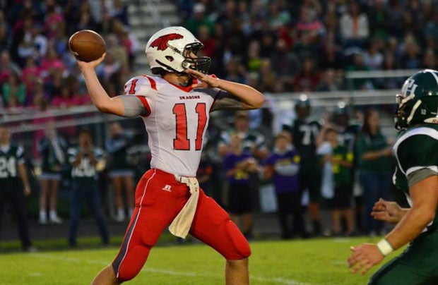 New Palestine quarterback Alex Neligh