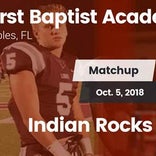 Football Game Recap: Indian Rocks Christian vs. First Baptist Ac