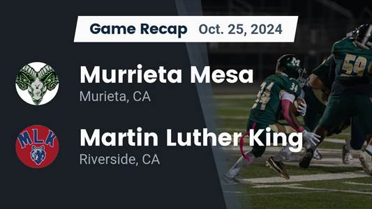Football Recap: Murrieta Mesa Picks Up Fifth Consecutive  Victor