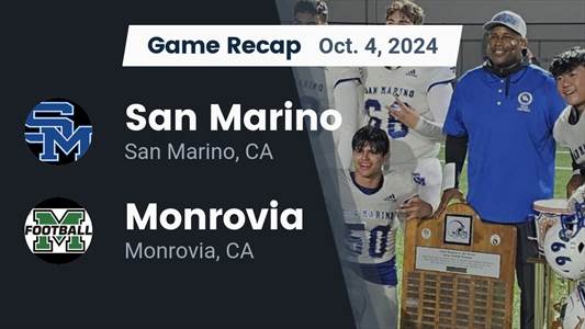 Football Recap: Monrovia Piles Up the Points Against San Marino