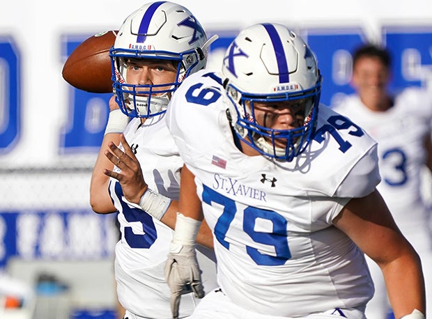St. Xavier (Cincinnati) rejopins the Top 10 after an impressive 24-10 win over previous No. 1 La Salle (Cincinnati).