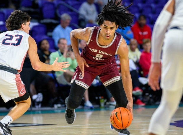 Five-star Rutgers signee Dylan Harper exploded for 38 points and eight rebounds to guide No. 5 Don Bosco Prep to a section title in New Jersey on Monday. (Photo: Eugene Alonzo)