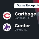 Football Game Recap: Center Roughriders vs. Carthage Bulldogs