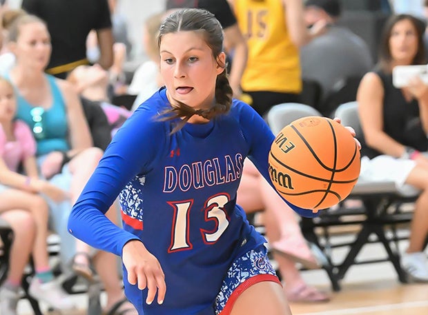 Lauren Olsen of Douglas is the Wyoming MaxPreps Player of the Year. The Cal Baptist commit averaged 27.7 points per game as the Bearcats won their seventh straight state title. (PHOTO: Mark Jones)