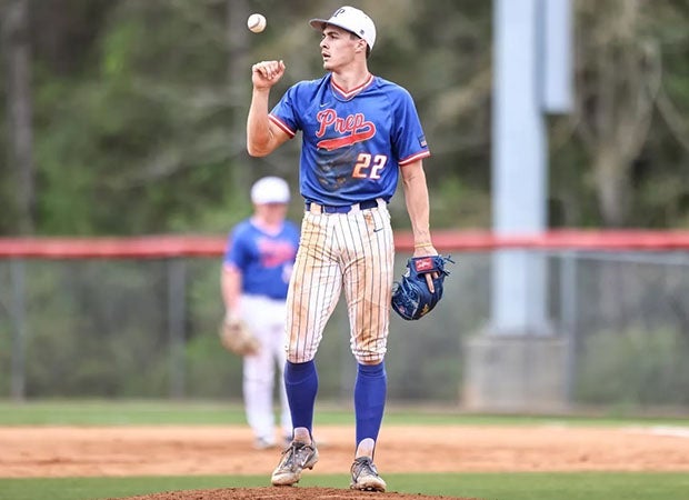 In addition to leading the nation in stolen bases with 85 and runs scored with 76, Konnor Griffin also knocked in 39 runs and had 13 doubles, four triples and nine home runs. On the mound, he was 10-0 with 107 strikeouts and a 0.72 ERA in 67.2 innings. (Photo: Mississippi Scoreboard)