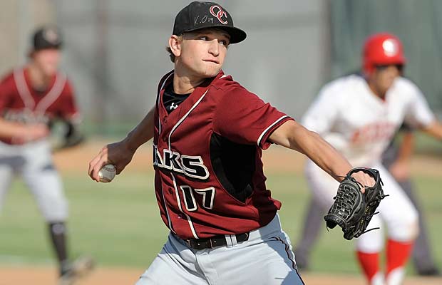 Phillip Bickford and his 97-mph fastball are expected to be selected in the late first round of the draft.