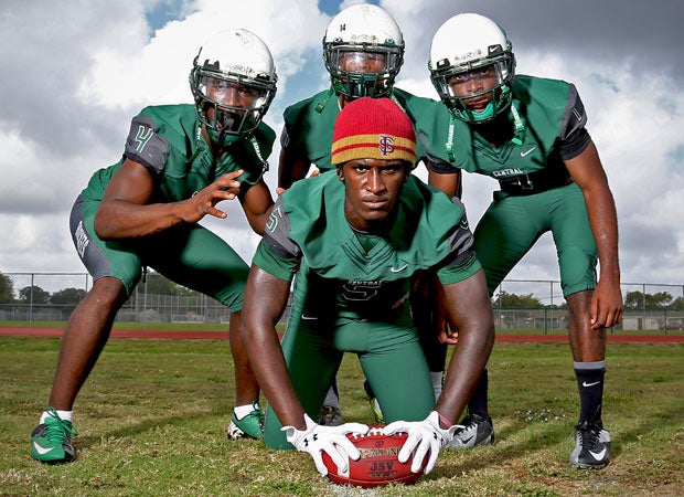 The Rockets will be guided this season by players (clockwise from the left) Anthony Jones, Fermin Silva, Calvin Brewton and Da'vante Phillips. 