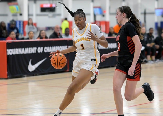 No. 12 Bishop McNamara took down Long Island Lutheran 61-58 on Monday to with the Vincent Cannizzaro Division at the Nike Tournament of Champions. Qandace Samuels had 14 points in the victory. (PHOTO: Darin Sicurello)