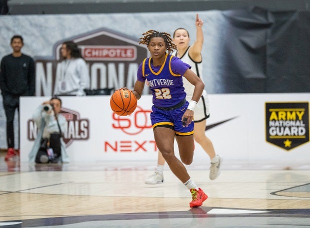Jaloni Cambridge scored a game-high 33 points for Montverde Academy in their 79-78 win over top-ranked LuHi in the Chipotle Nationals semifinals. Montverde plays for its third-straight event title on Saturday. (Photo: Julie Brown)