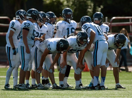 Bellarmine will still be huddling next week in the Central Coast Section Open Division finals after a 17-12 win over Serra on Friday night at Independence High School in San Jose.