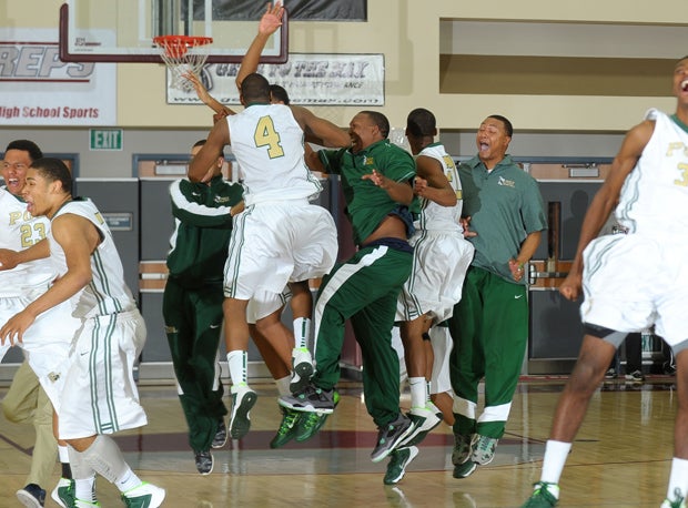 Long Beach Poly celebrates the wild and unlikely victory.
