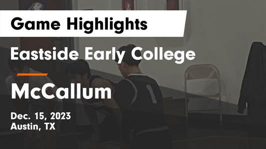 Eastside Early College vs. McCallum