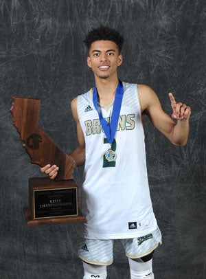 Marquel Johnson after winning a state basketball
title.