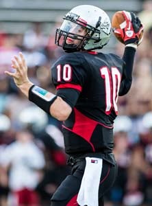 QB Riley Ferguson passed for three
touchdowns.