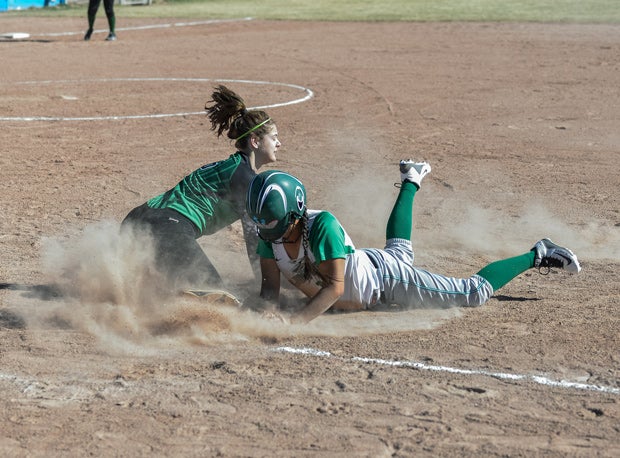 Pojoaque Valley and Moriarty, two of New Mexico's most improved softball teams, met earlier this season.