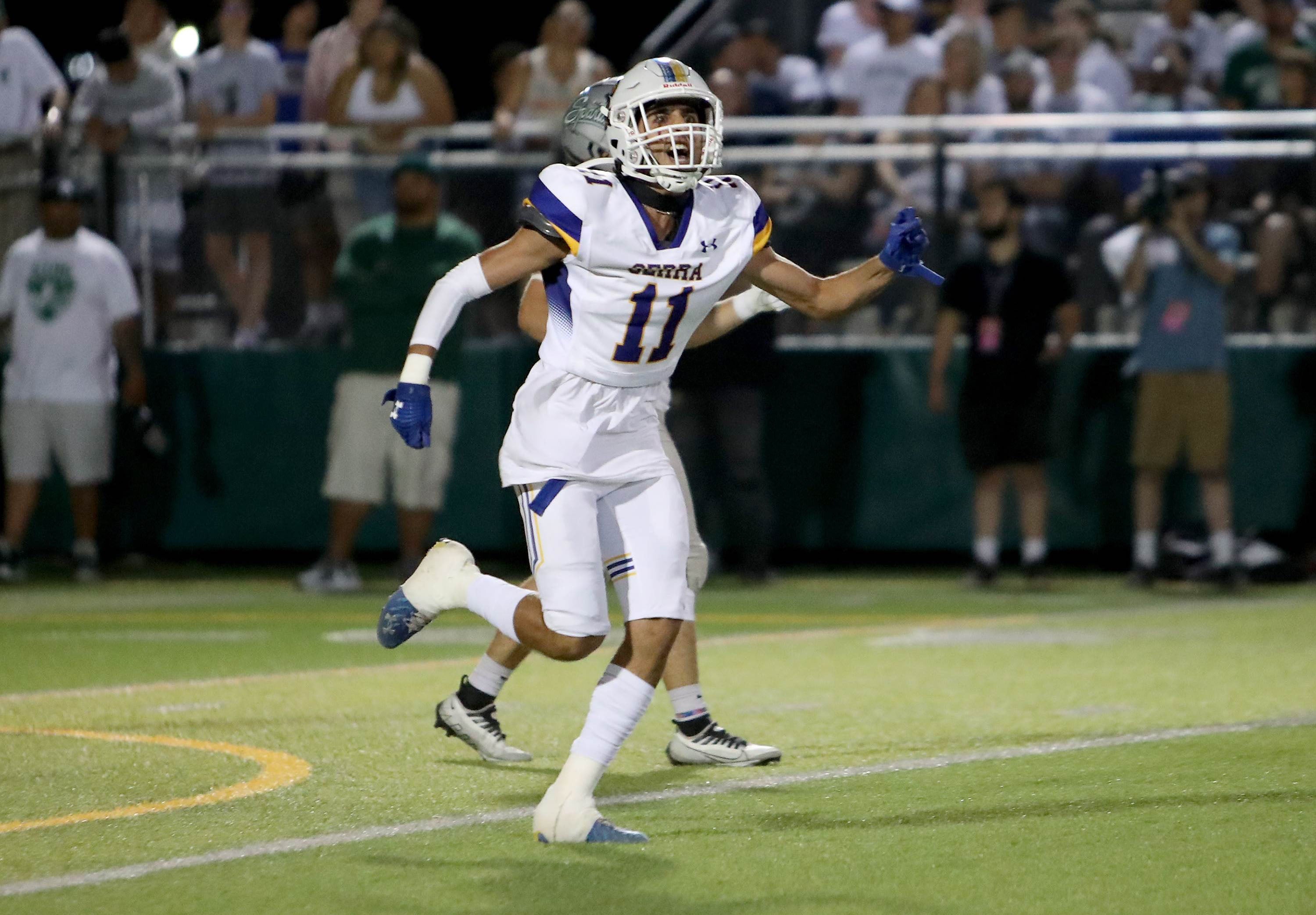 Serra kicker Dylan Joudieh celebrates after hitting a field goal to beat De La Salle.