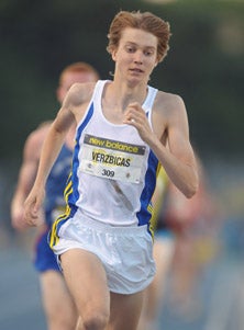 Lukas Verzbicas could be the next
four-minute miler at the prep level.