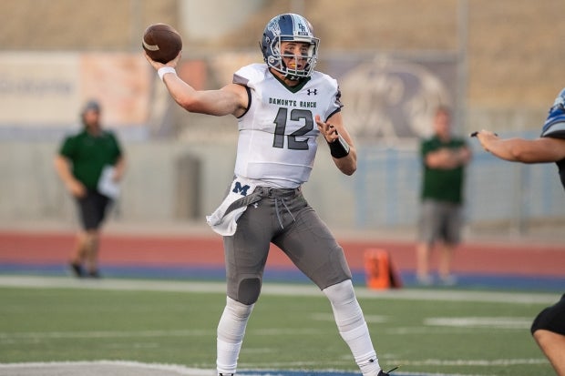 Cade McNamara in action last month during a 42-35 win over Rocklin (Calif.).