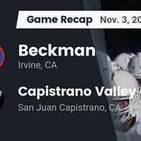 Football Game Recap: Capistrano Valley Christian Eagles vs. Beckman Patriots