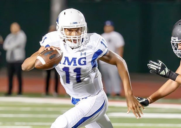 Kellen Mond helped lead IMG Academy to a No. 1 ranking in the south.