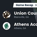Football Game Recap: Athens Academy Spartans vs. Union County Panthers