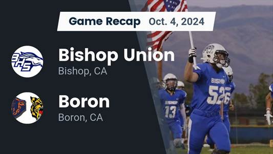 Football Recap: Bishop Union Skates Past Boron with Ease