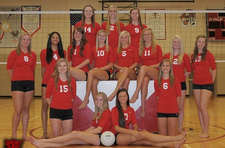 The St. Philip volleyball team.