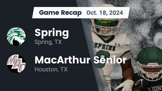 Football Game Preview: Spring Lions vs. Dekaney Wildcats