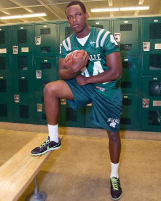 Victor Egu is the other third of the linebacking trio.