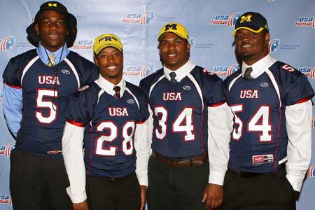Michigan-bound contingent (L-R): Devin Funchess, Terry Richardson, James Ross and Royce Jenkins Stone.