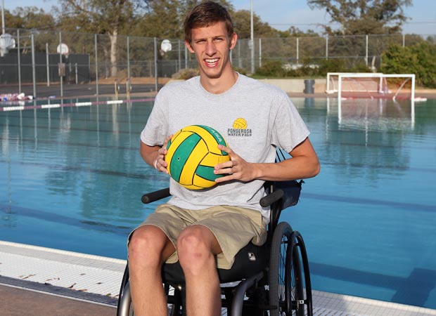 Zach Pickett, 17, is believed to be the only paraplegic high school water polo player in the country. The Ponderosa senior shattered his seventh vertebra and spinal cord in a 2012 diving accident but it hasn't shattered his dreams of living a full and athletic life. 