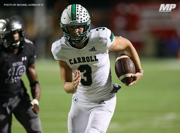 Southlake Carroll's Quinn Ewers is 2022's No. 1 prospect in Texas according to 247sports.com. He holds 27 offers. 