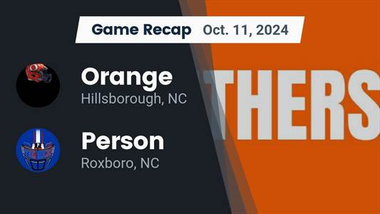 Football Game Preview: Orange Panthers vs. Southern Alamance Pat