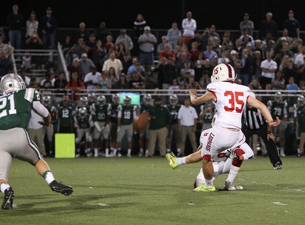 Matt Barker's game-winning 39-yard field goal with one second left for East, which pulled of a 23-21 win at De La Salle.