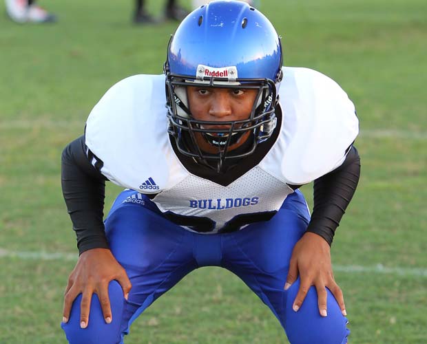 Braddock High junior Davonte Pollard was diagnosed with Retinitis pigmentosa, a degenerative eye disease that robbed him of most of his sight, when he was 9 years old. After a seven-year stint away from athletics, the 16-year-old made the football team at Braddock in the summer and has been an inspiration not only to teammates and fellow students, but the entire Miami community. 