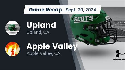 Football Recap: Upland Comes Up Short Despite  Donovan Brown's B