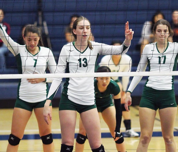 USF-bound Madison Murtagh (13) leads Sacred Heart Cathedral's volleyball team in hopes a fifth Northern California Division III title and first state crown.