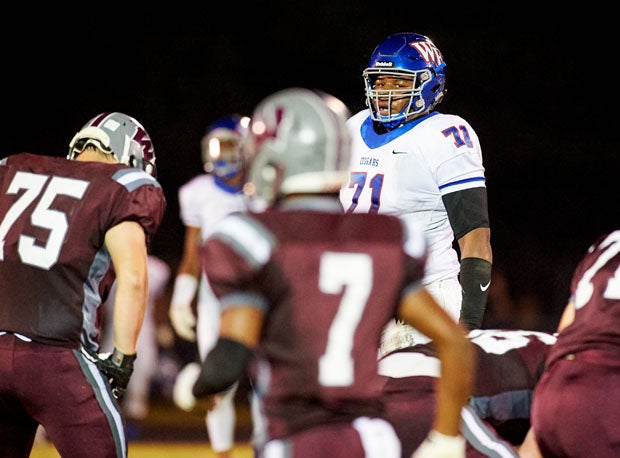 Dexter Lawrence (71) always stands out in a crowd.
