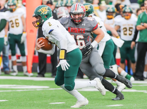 Reese Donahue (46) and Cabell Midland are back from a 10-2 season.