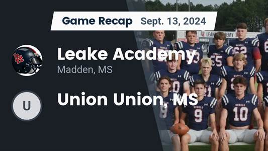 Football Game Preview: Leake Academy Leaves Home