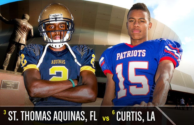 St. Thomas Aquinas is definitely accustomed to hitting the road for big games. And Curtis is accustomed to playing big games as well.