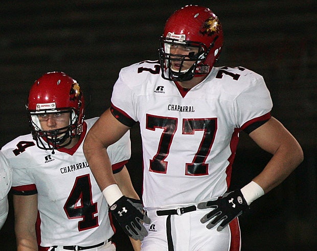 Taylor Lewan as a Chaparral senior in 2008.