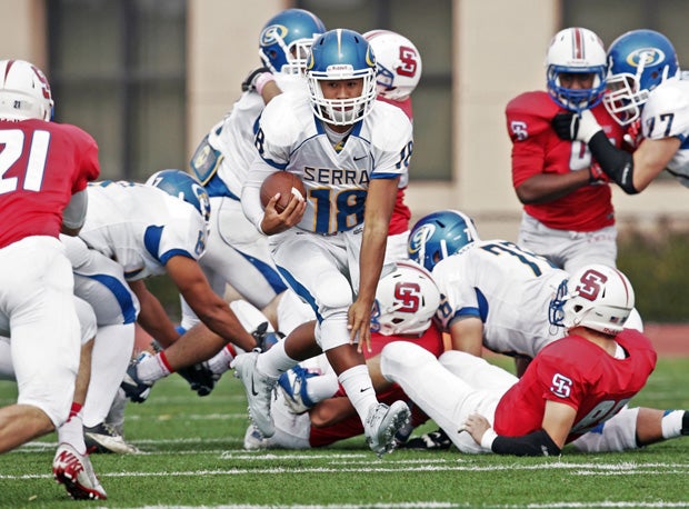 Serra quarterback Matthew Fa'aita has been both a solid and big-play process for his team as they enter the Central Coast Section playoffs.