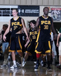Zach Peters and Julius Randle enjoy Prestonwood's unlikely City of Palms title.