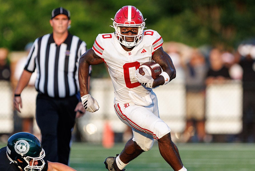 Tennessee commit David Gabriel Georges boosted his season rushing total to more than 750 yards with a dominant five-touchdown night in No. 11 Baylor's win over No. 23 Trinity on Friday. (PHOTO: Jeff Hoskins)