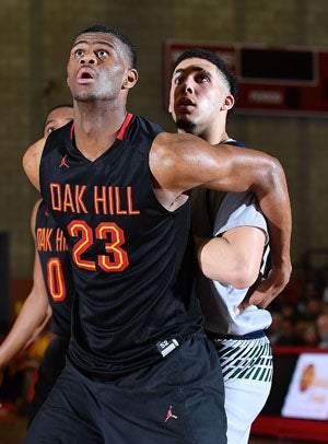 Billy Preston blocks out LiAngelo Ball.