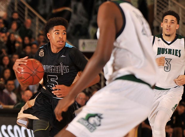 Ethan Thompson (left), Bishop Montgomery